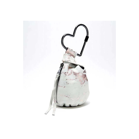 Aimee Kestenberg Handbags - Aimee Kestenberg Handheld Leather Pouch All My Heart Rosegold Marble